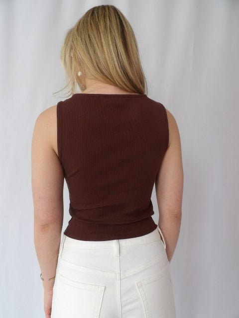 Beau Button Up Tank Top