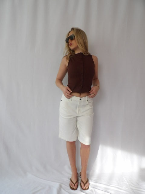 Beau Button Up Tank Top