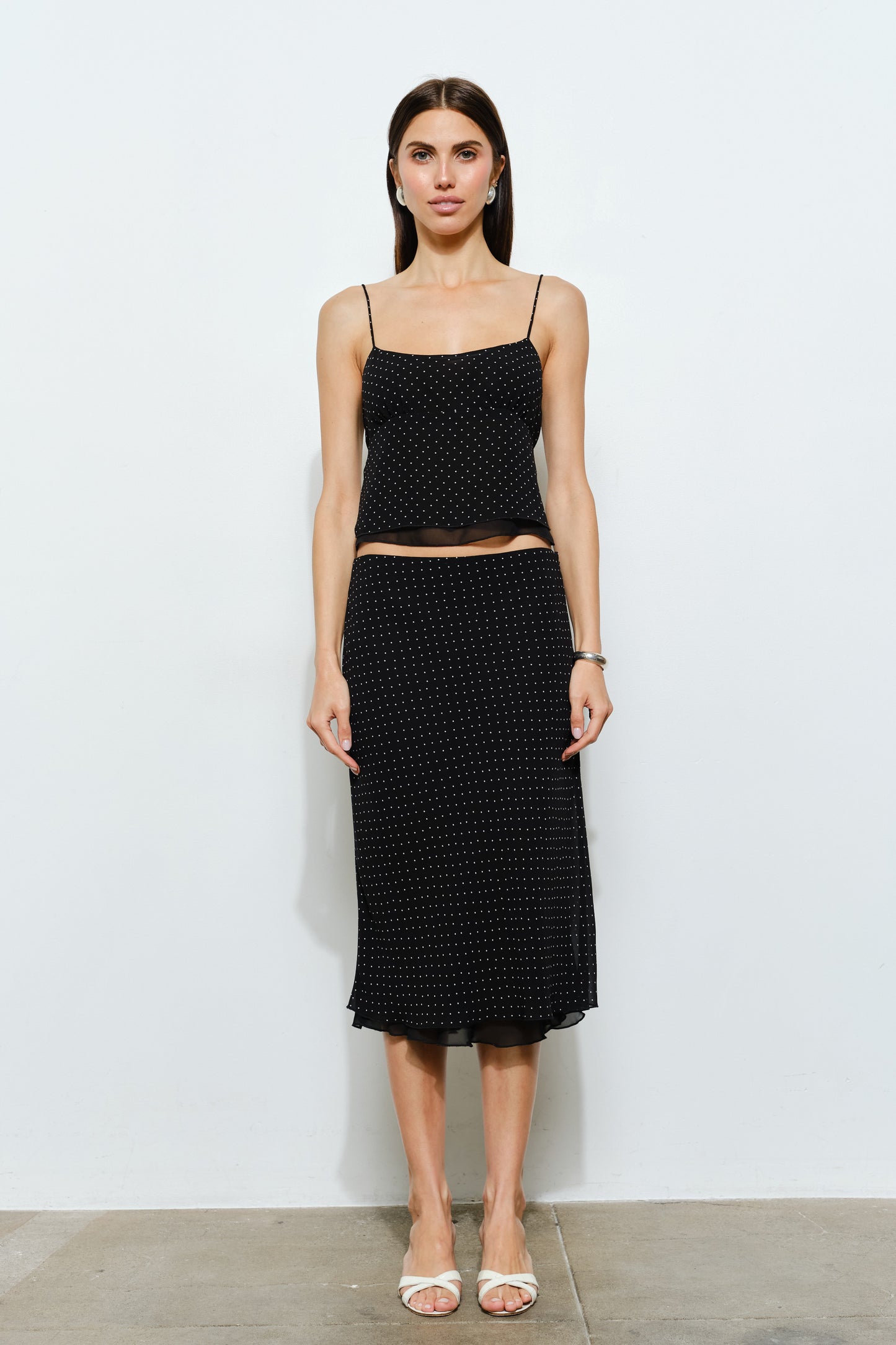Kate Polka Dot Midi Skirt
