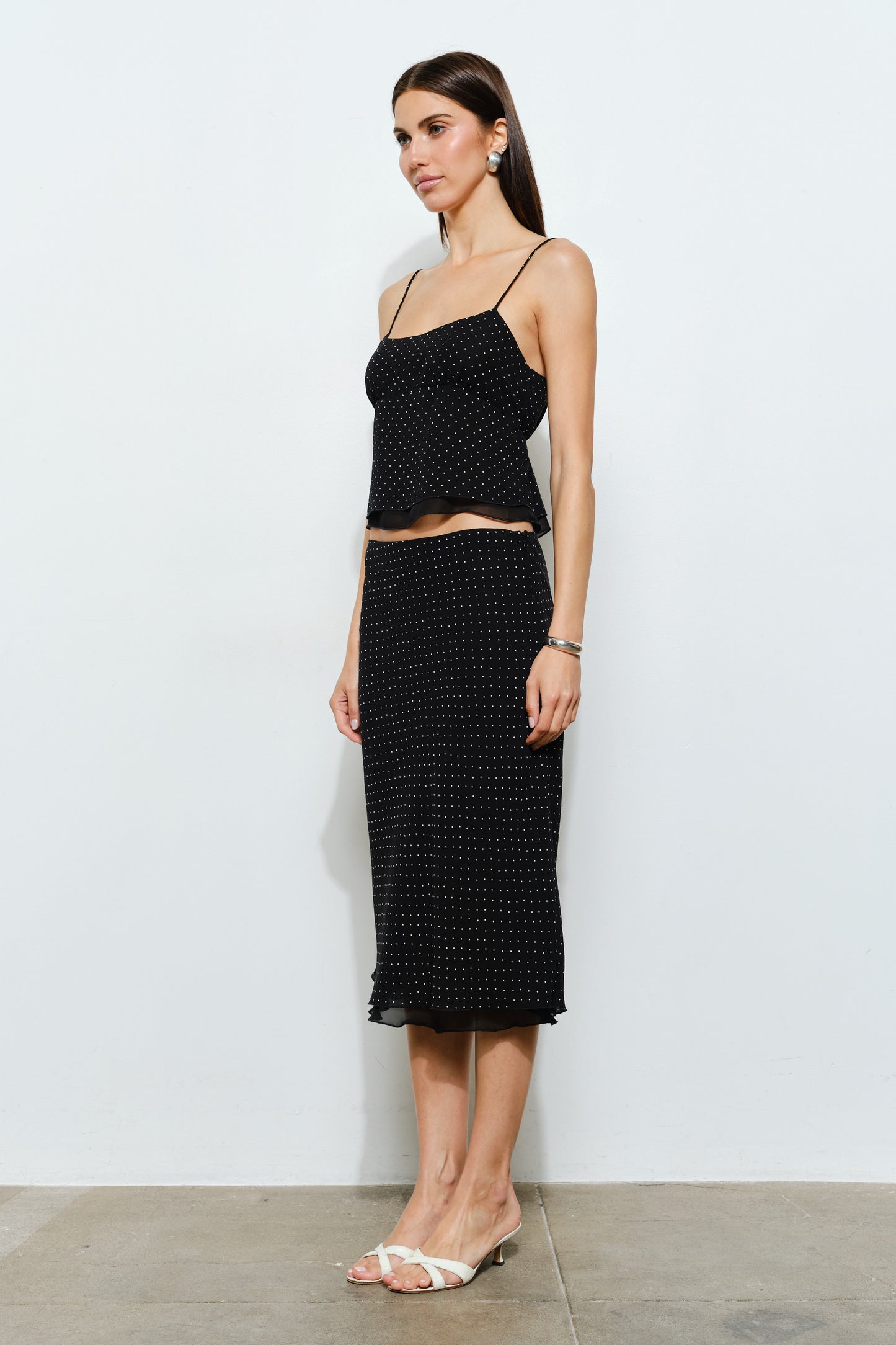 Kate Polka Dot Midi Skirt