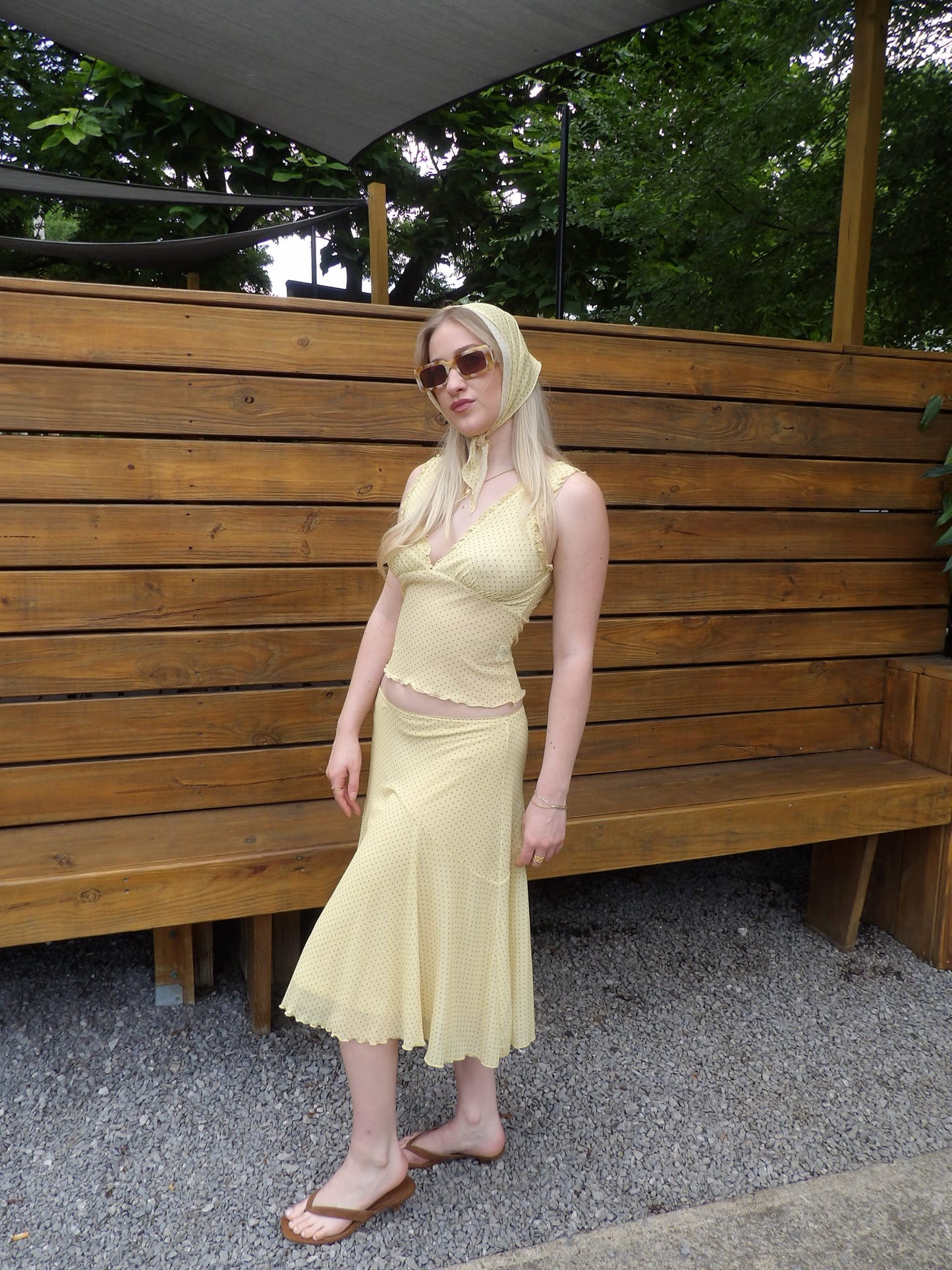 Riah Polka Dot Midi Skirt