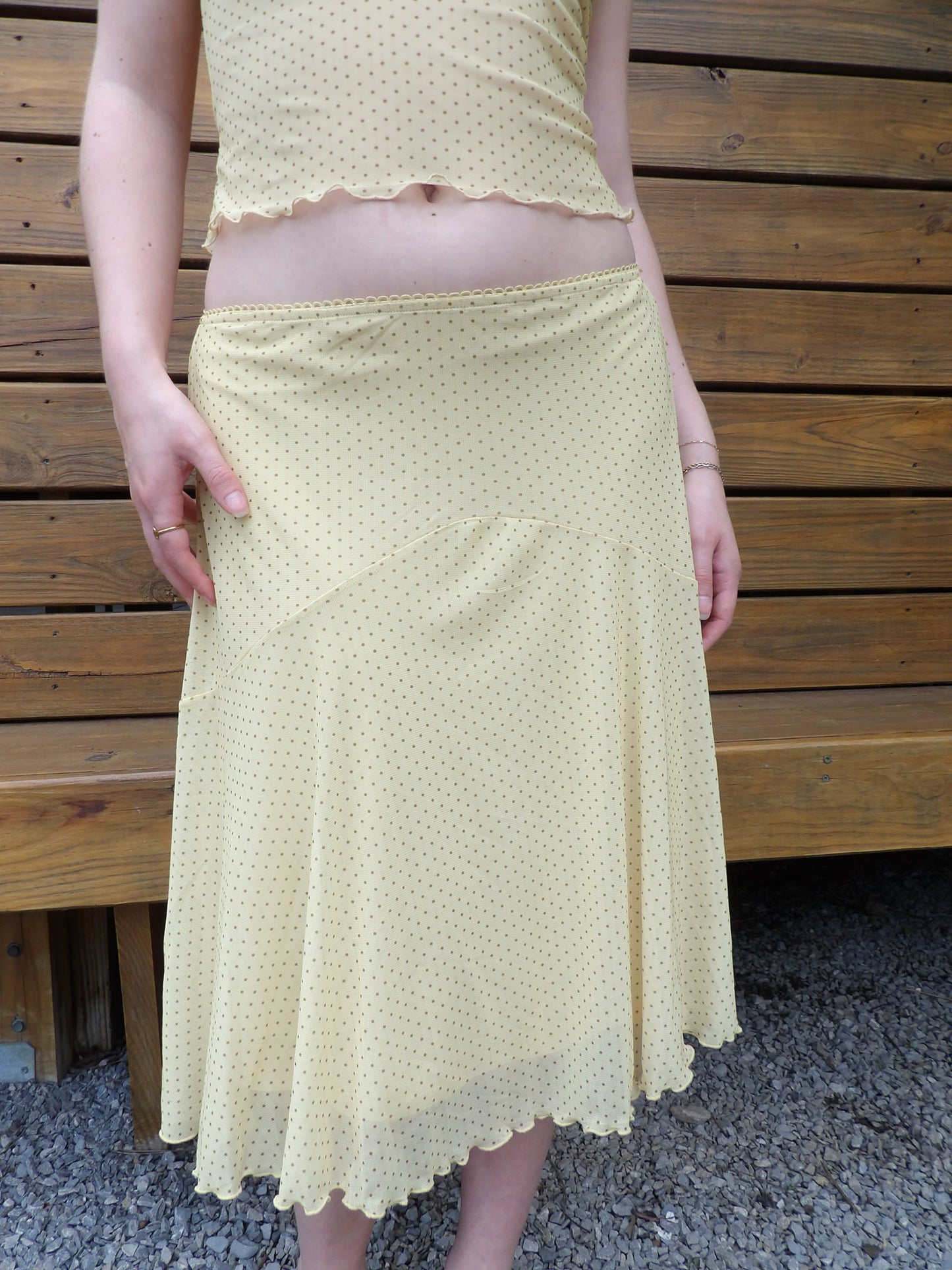 Riah Polka Dot Midi Skirt
