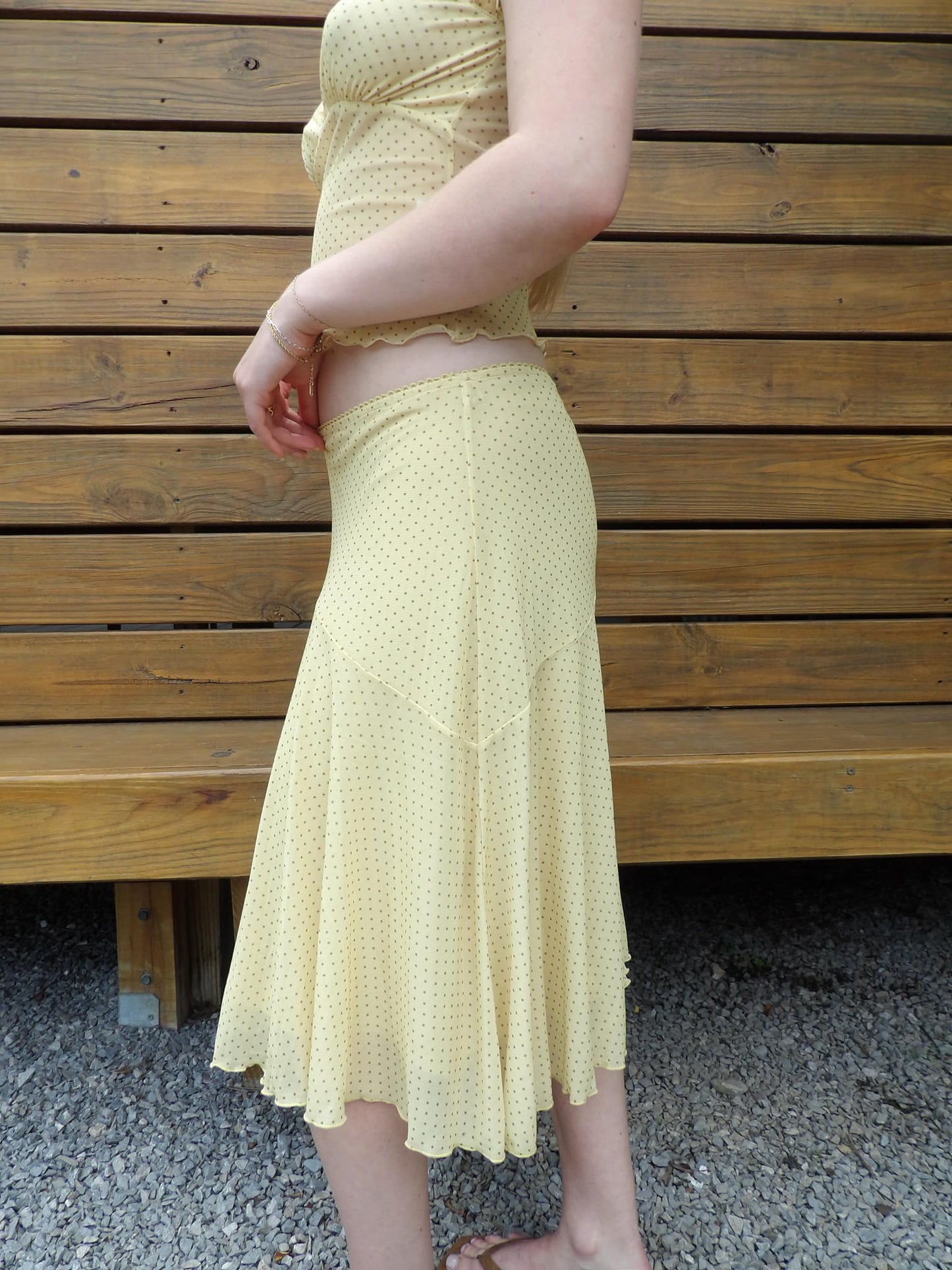 Riah Polka Dot Midi Skirt