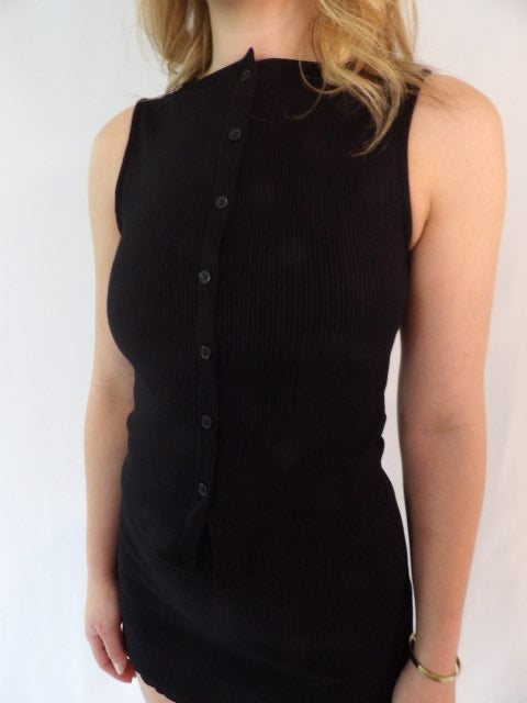 Beau Button Up Top Black