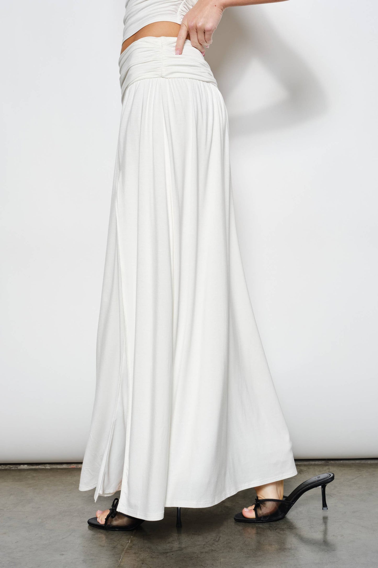Farrah Ruched Maxi Skirt
