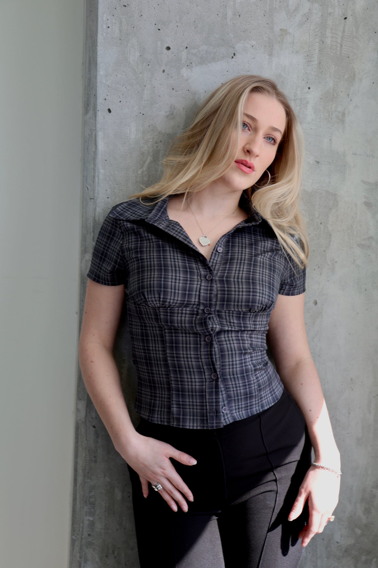 Jade Button Up Top