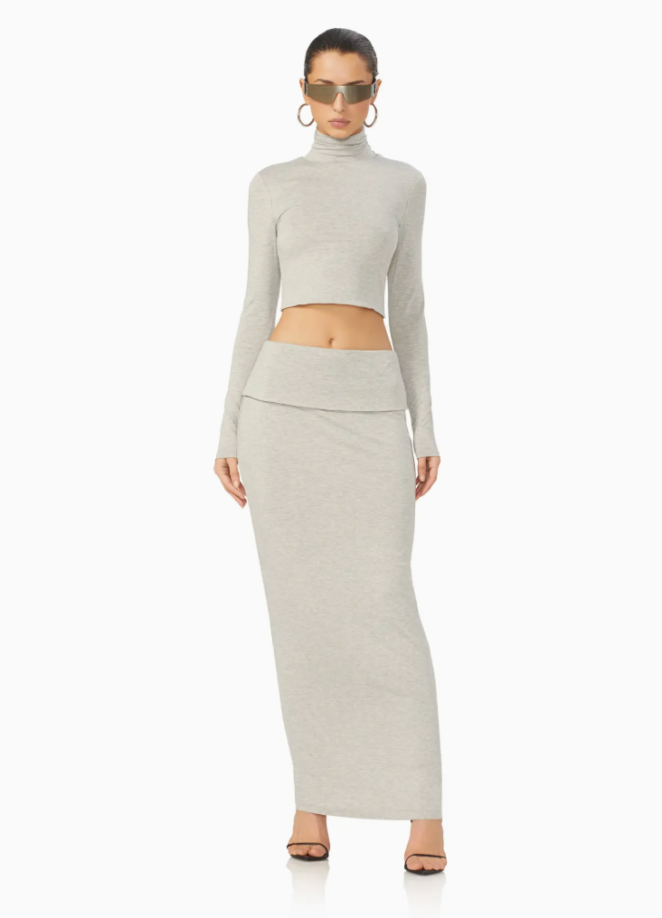 Eva Cropped Turtleneck Top