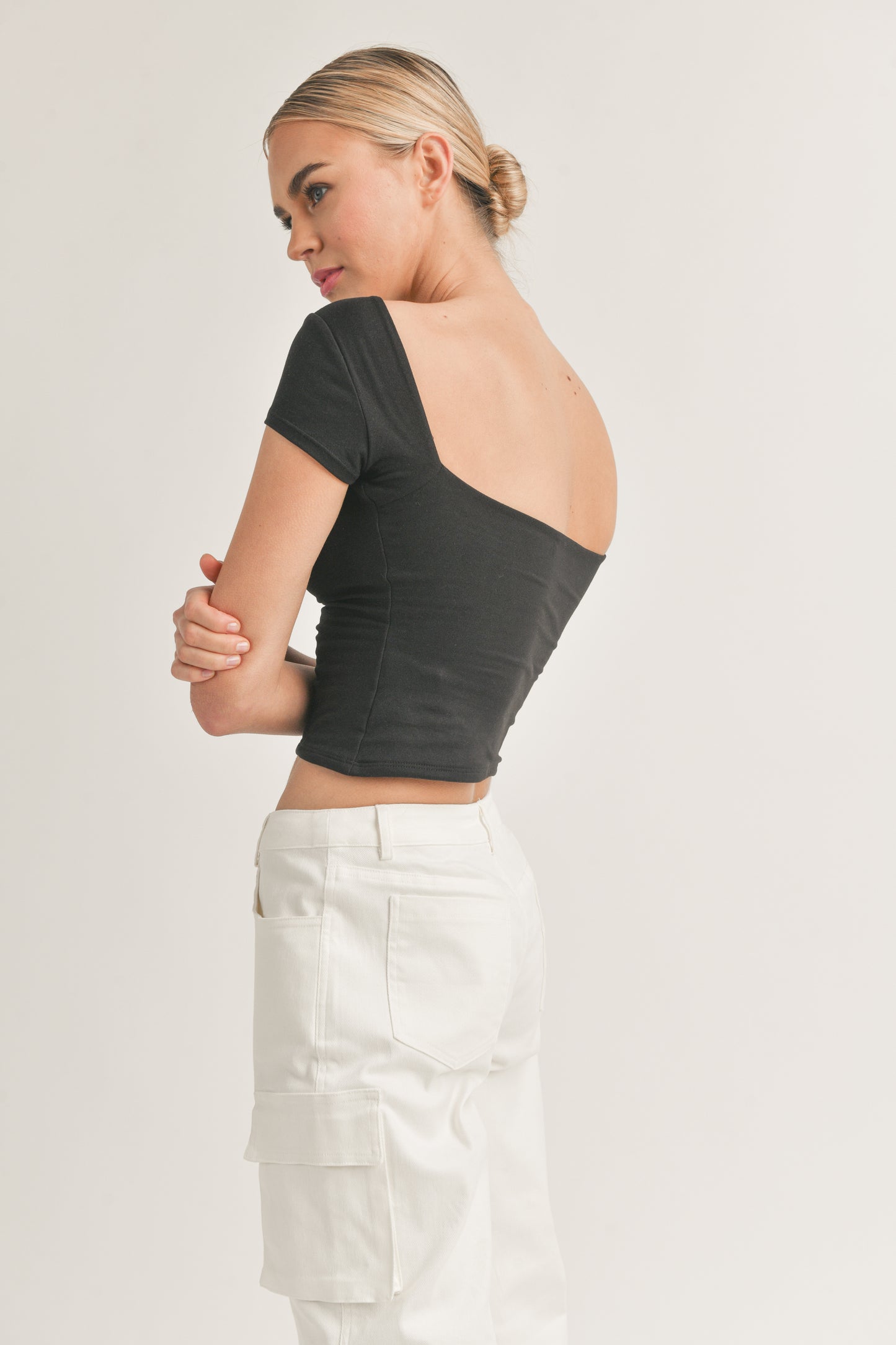 Colette High Neck Top Black