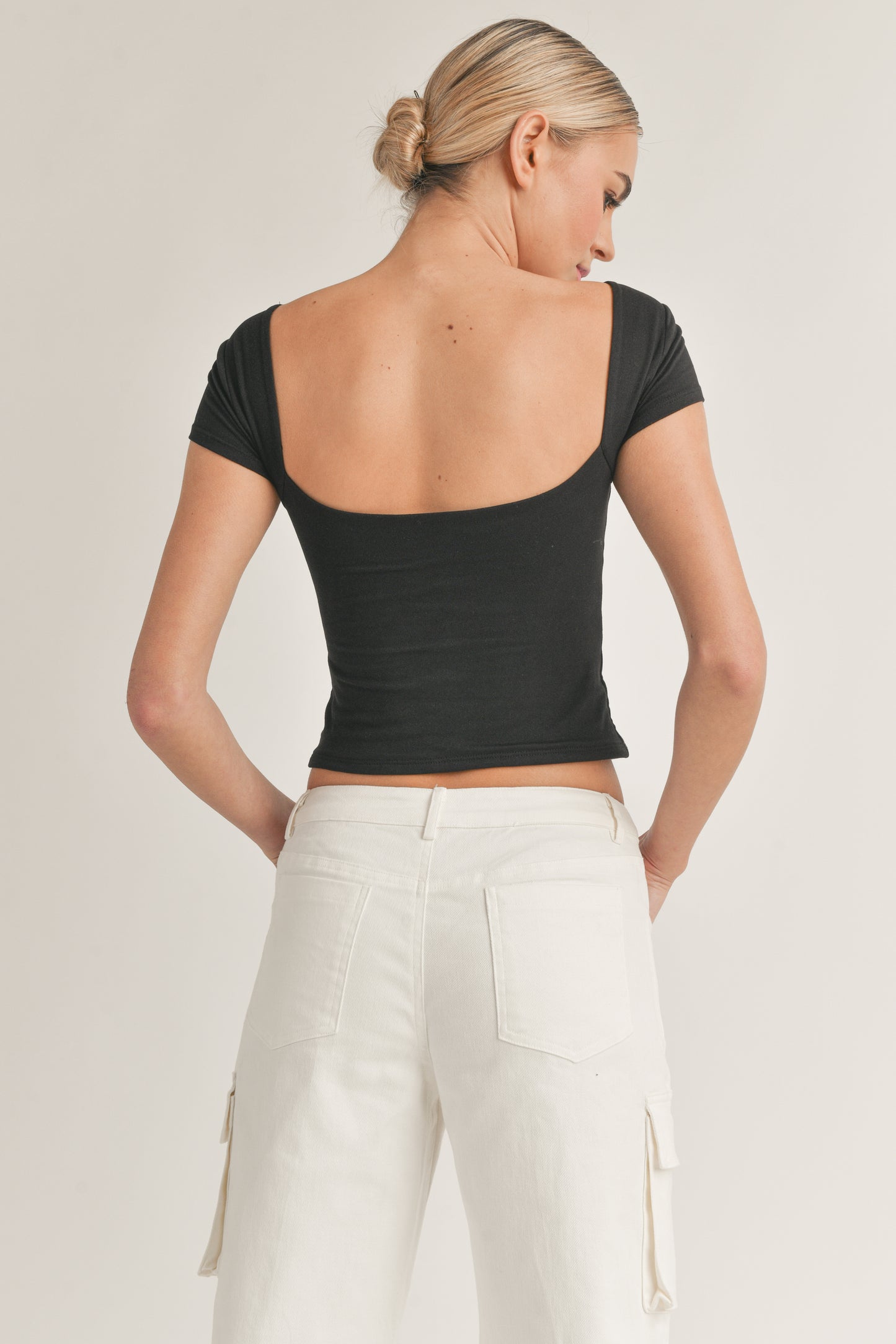 Colette High Neck Top Black