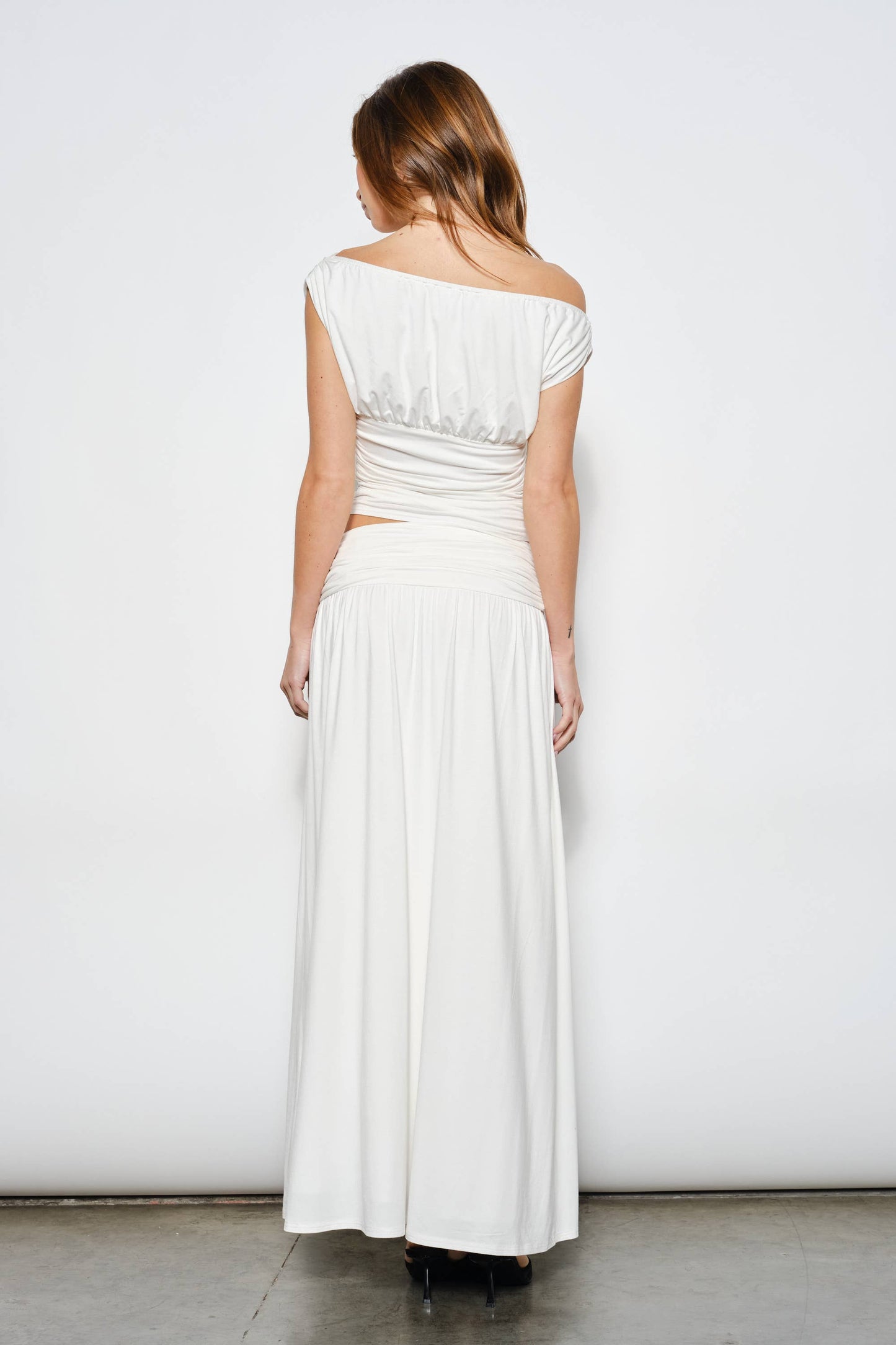 Farrah Ruched Maxi Skirt